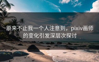 原来不止我一个人注意到，pixiv画师的变化引发深层次探讨