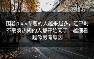 围着pixiv专题的人越来越多，连平时不爱凑热闹的人都开始问了，越细看越像另有原因