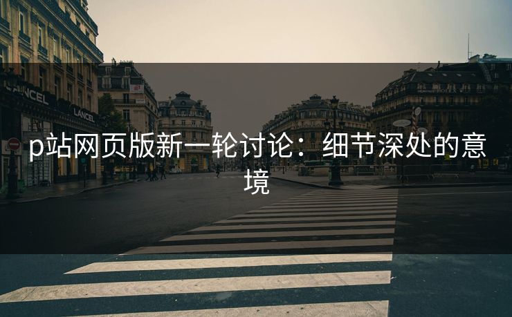 p站网页版新一轮讨论：细节深处的意境-第1张图片-p站助手短视频 - p站搬运工影视网